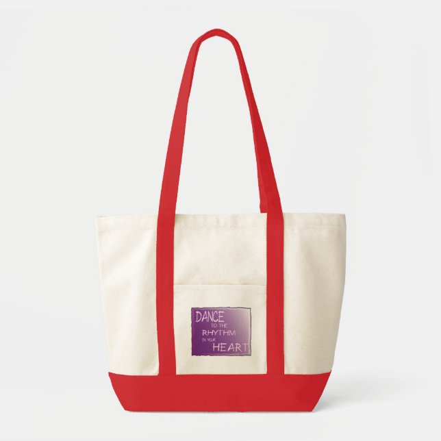Tote Bag Dansez au rythme dans votre coeur. Danseuse À Vie (Devant)
