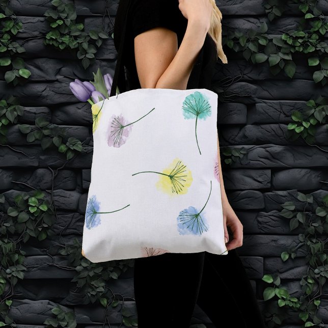 Tote Bag Dansons | Motif floral aquarelle (Créateur téléchargé)