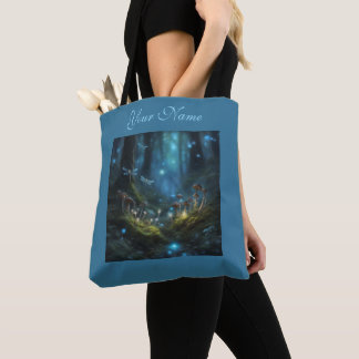 Tote Bag DarkCottageCore Forêt enchantée champignons mousse