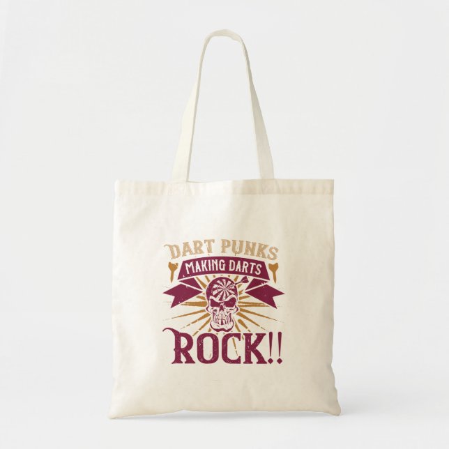 Tote Bag Darts - Dart Punks Fabriquant Darts Rock! (Devant)