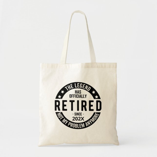 Tote Bag Date Personnalisée La Légende A Officiellement Ret (Devant)