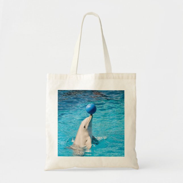Tote Bag Dauphin ayant une balle (Devant)