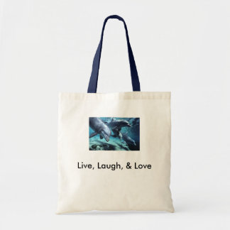 Tote Bag dauphin-bottlenose, vivant, rire, et amour