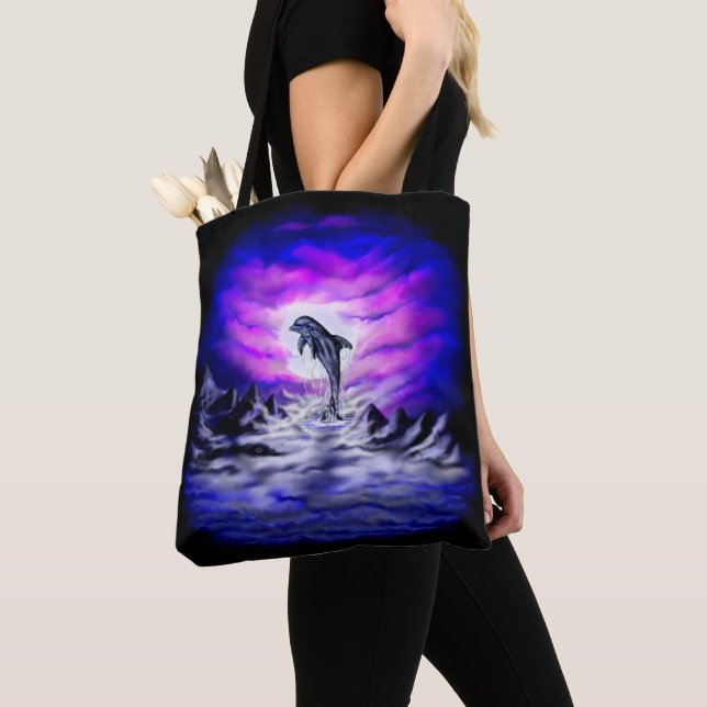 Tote Bag Dauphin clair de lune (De près)