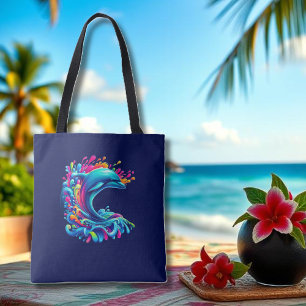 Tote Bag Dauphin coloré
