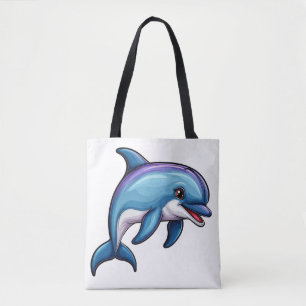 Tote Bag Dauphin de dessin animé souriant