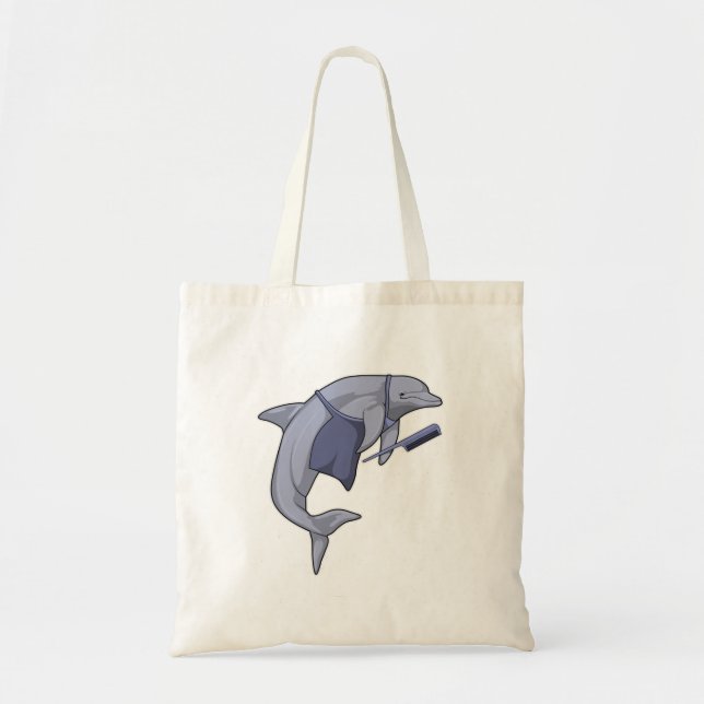 Tote Bag Dauphin en coiffeur avec peigne (Devant)