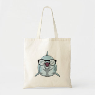 Tote Bag Dauphin Nerd avec lunettes