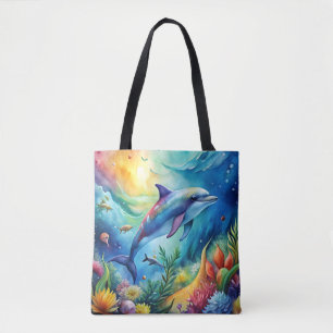 Tote Bag Dauphin peint