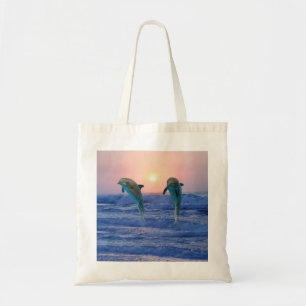 Tote Bag Dauphins au lever de soleil