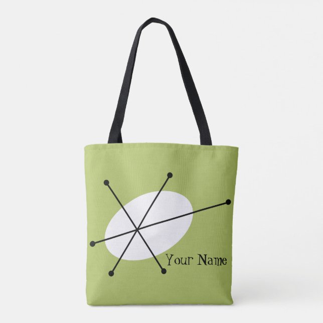 Tote Bag Dazzle texte vert partout sur fourre-tout (Dos)