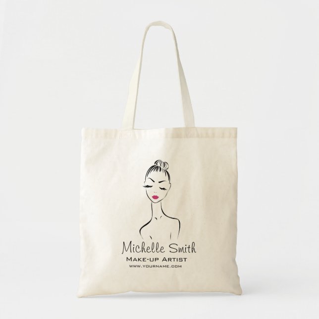 Tote Bag De belles lèvres roses composent la marque de l'ar (Devant)