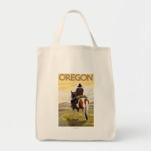 Tote Bag De cowboy affiche de Vintage voyage à cheval