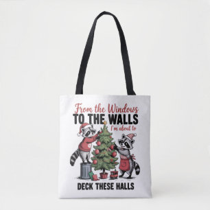 Tote Bag De la fenêtre aux murs Noël que je suis sur le poi