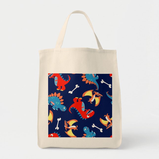 Tote Bag De mignons dinosaures. (Devant)