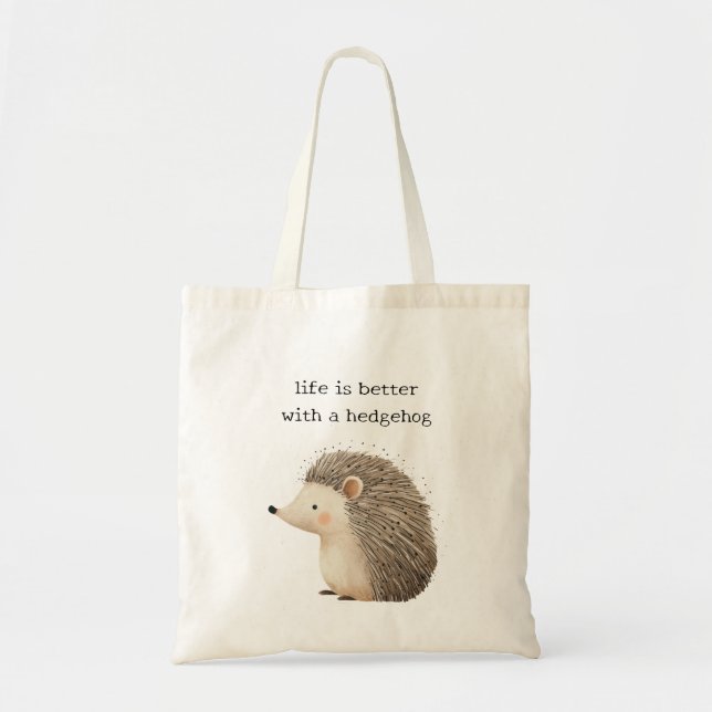 Tote Bag De mignons hérissons (Devant)