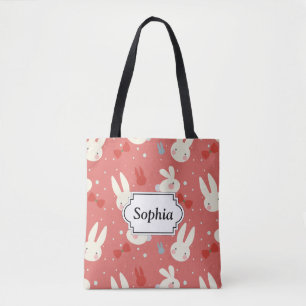 Tote Bag De mignons lapins de Pâques sur un motif arrière