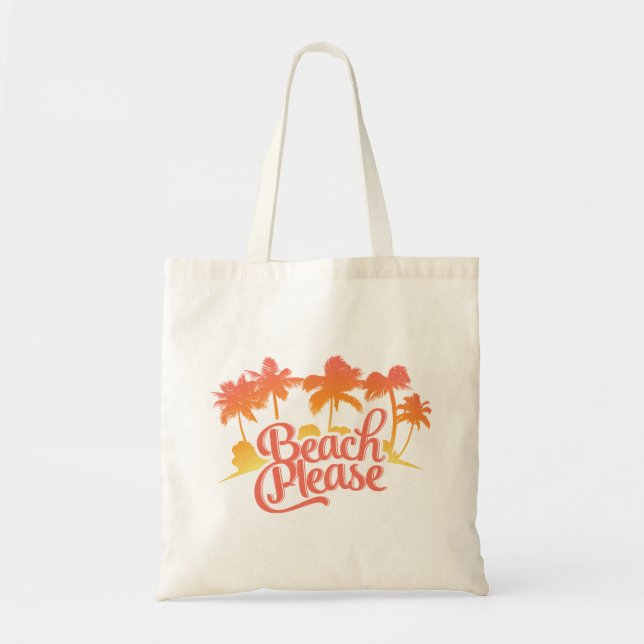 Tote Bag De plage citation drôle Fourre-tout svp (Devant)