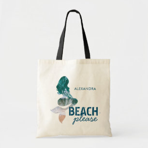 Tote Bag De plage été nommé fait sur commande de sirène
