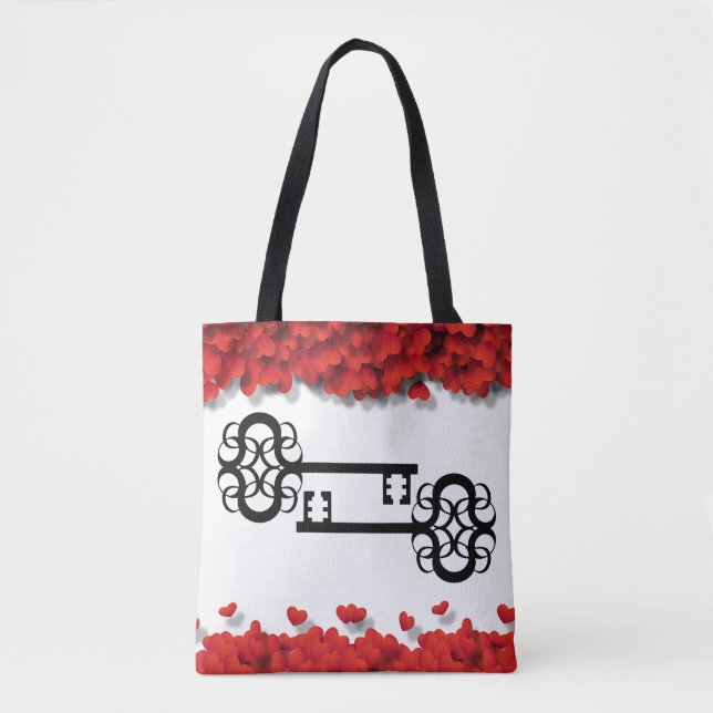Tote Bag De superbes clés victoriennes Des Coeurs Glamour (Devant)