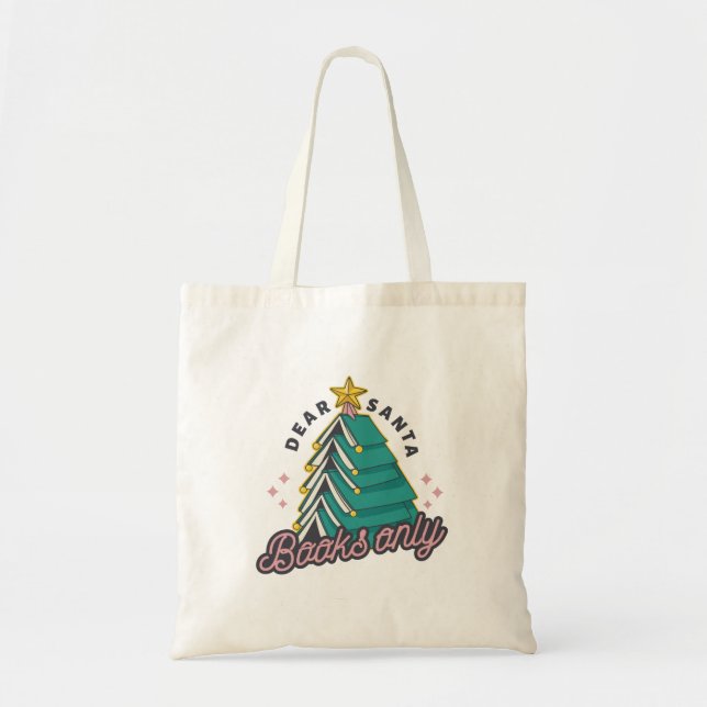 Tote Bag Dear Santa books only (Devant)