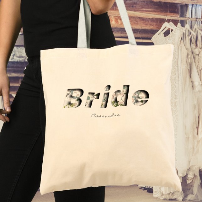 Tote Bag Debossé 3D Adorable Retro Green Bride blanche (Créateur téléchargé)