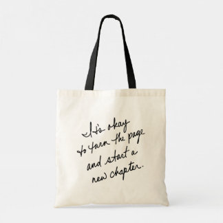 Tote Bag Début manuscrit d'un nouveau chapitre Inspirationn