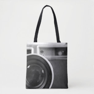 Tote Bag Décalage de la caméra Vintage noir et blanc