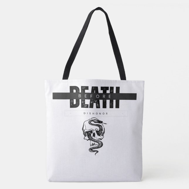 Tote Bag Décès avant le déshonorant Fourre-tout (Devant)