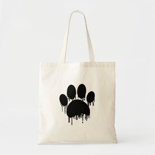 Tote Bag Déchets de peinture à mâchoire de chien personnali (Devant)