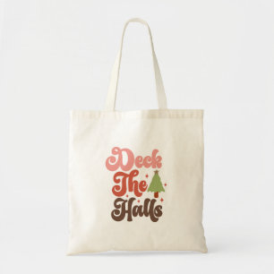 Tote Bag Deck Halls Retro Vacances de Noël Super