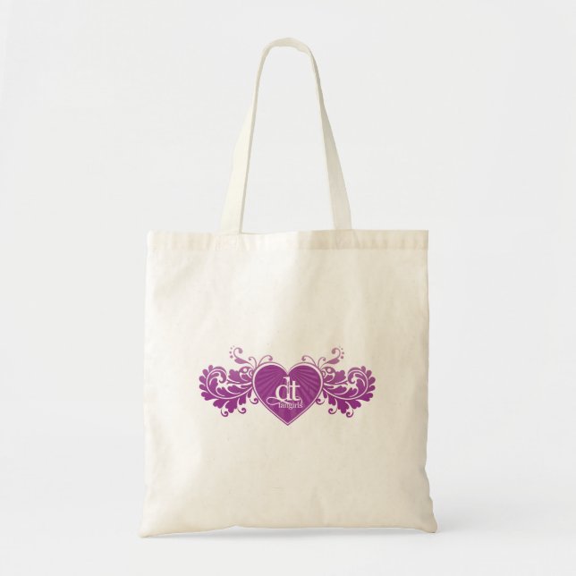 Tote Bag Décollement Fangirls (sac pourpre de coeur) (Devant)