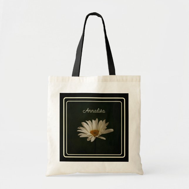 Tote Bag Décontracté Fille Faisée Fleur Photo Personnalisée (Devant)