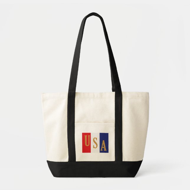 Tote Bag Décor à rayures USA (Devant)