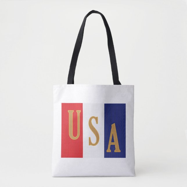 Tote Bag Décor à rayures USA (Devant)