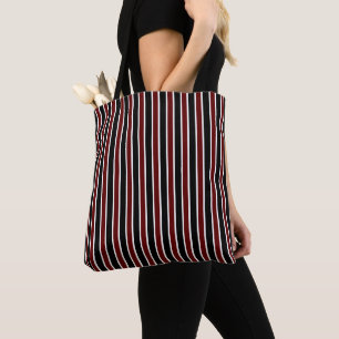 Tote Bag Décor blanc marron noir vertical sur
