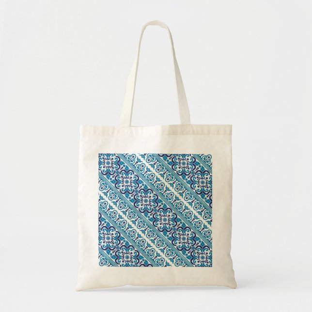 Tote Bag Décor bleu mignon motif (Devant)