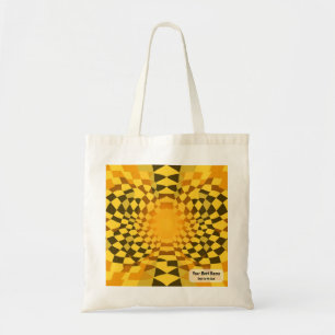 Tote Bag Décor d'illusion optique abstraite des années soix