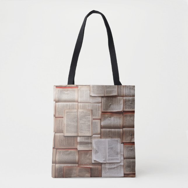 Tote Bag Décor Livres ouverts (Devant)