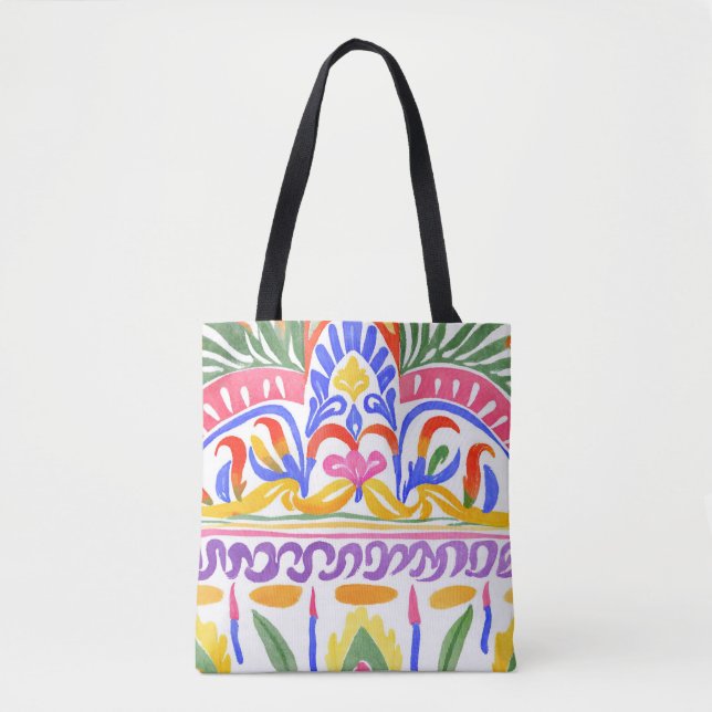Tote Bag décor roumain traditionnel (Devant)