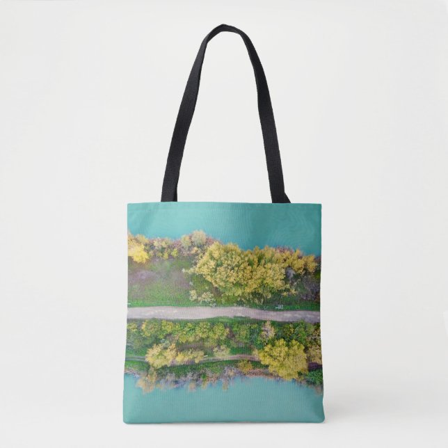 Tote Bag Décor vert, marron et jaune (Devant)