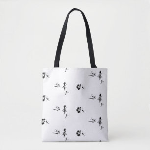 Tote Bag Décoratif, Gris foncé, Charbon