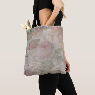 Tote Bag Découpage USA Floral Collage