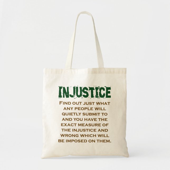 Tote Bag Découvrez Ce Que N'Importe Qui - Citation D'Injust (Devant)
