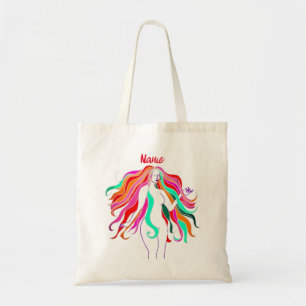 Tote Bag Déesse aux cheveux longs multicolores Thunder_Cove
