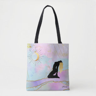 Tote Bag *~* Déesse céleste Rainbow Pastel Parties scinti