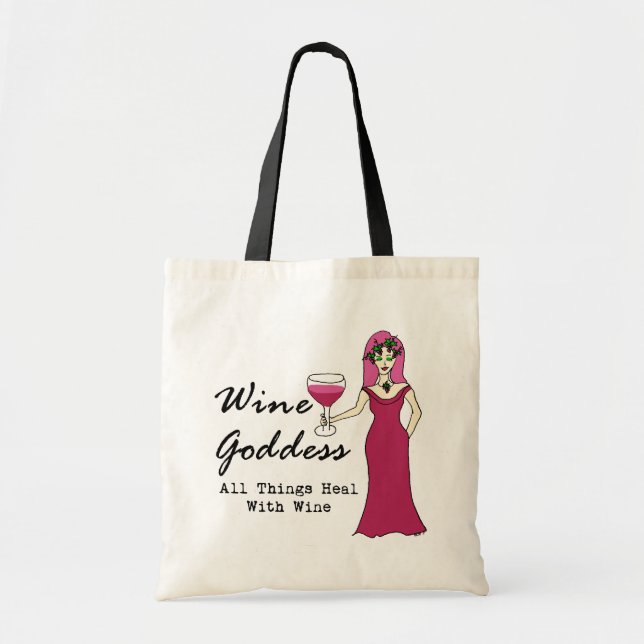 Tote Bag Déesse de vin "que toutes les choses guérissent (Devant)