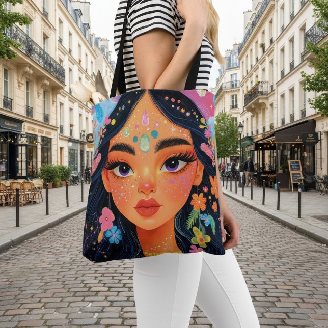 Tote Bag Déesse florale enchantée (Créateur téléchargé)