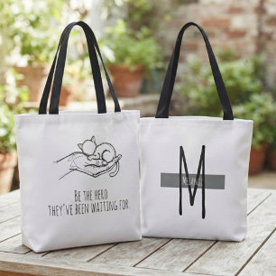 Tote Bag Défenseur du sauvetage Adoption d'animaux Art en