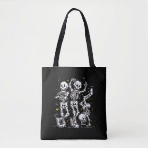 Tote Bag Défi de danse des squelettes dansants Halloween